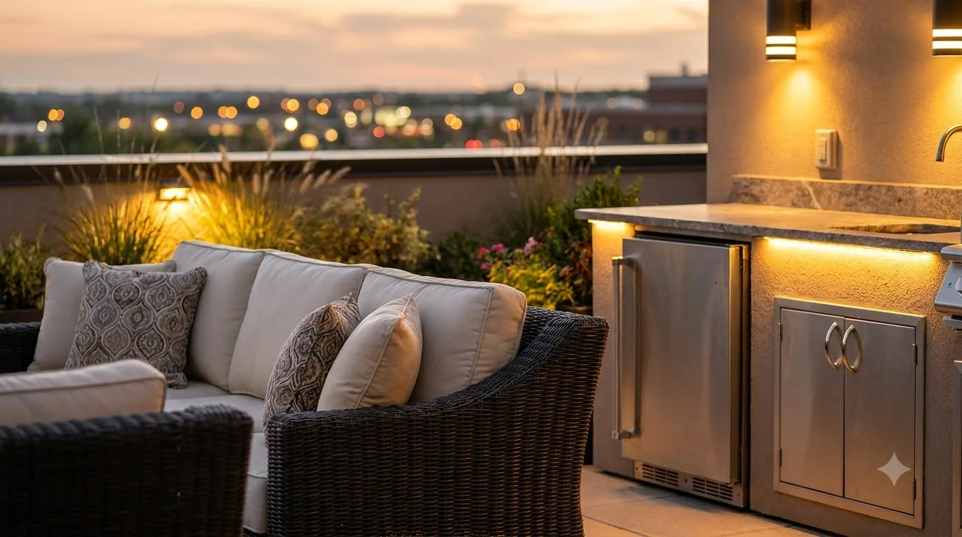 Twilight Rooftop Lounge & Entertainment Deck — Soul Space Infrastructure Architectural Development
