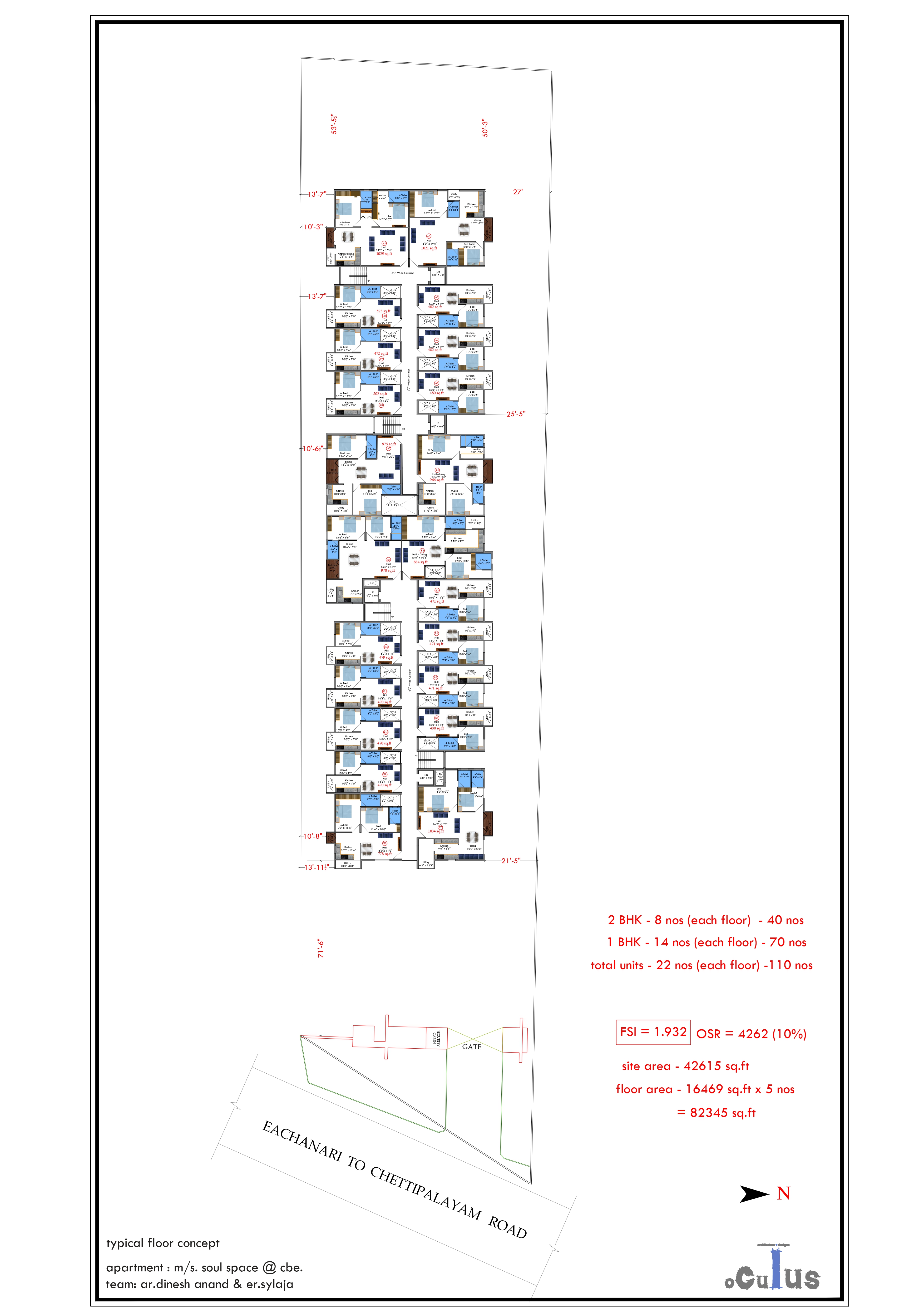 North Facing Typical Plan