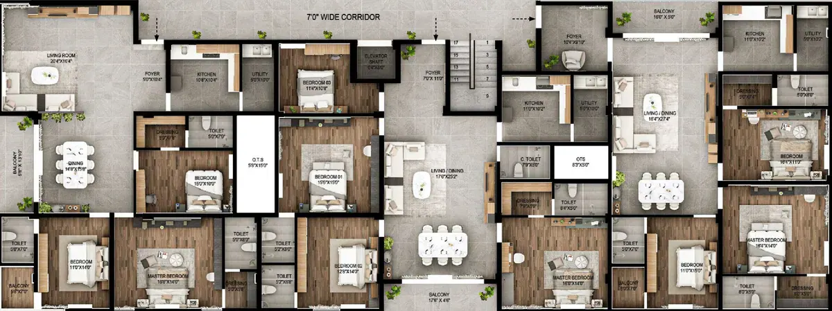 ABV ARBOR Typical Floor Plan Schedule — Soul Space Infrastructure Architectural Development