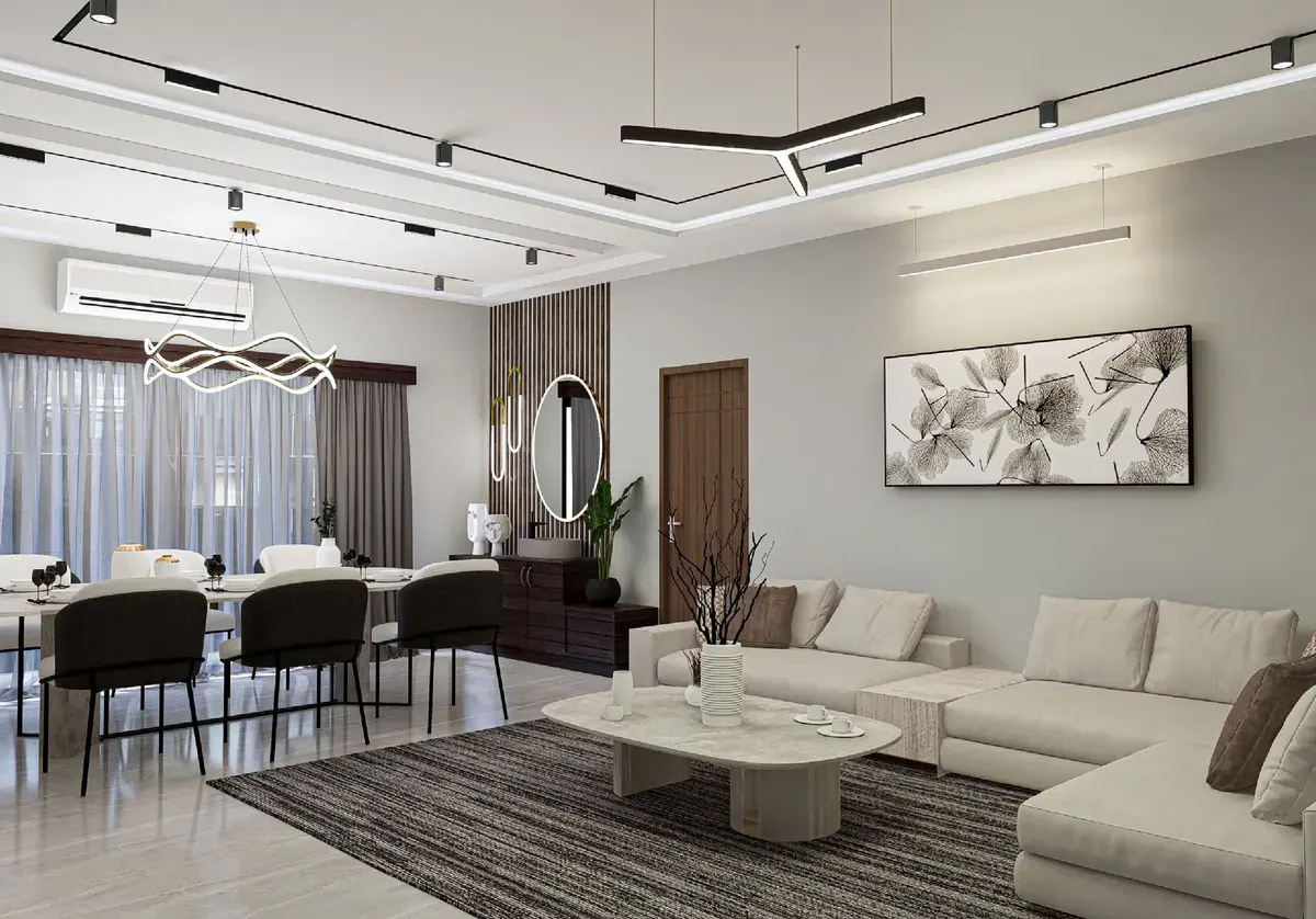 EXTRAVAGANT LIVING & DINING SPACE — Soul Space Infrastructure Architectural Development
