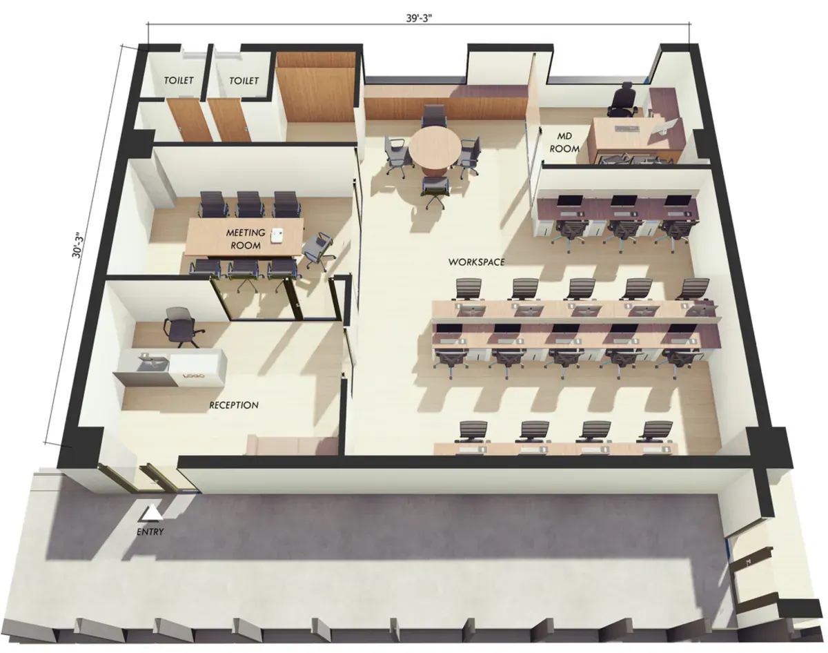 Unit III (Office 103) Floor Plan — Soul Space Infrastructure Architectural Development