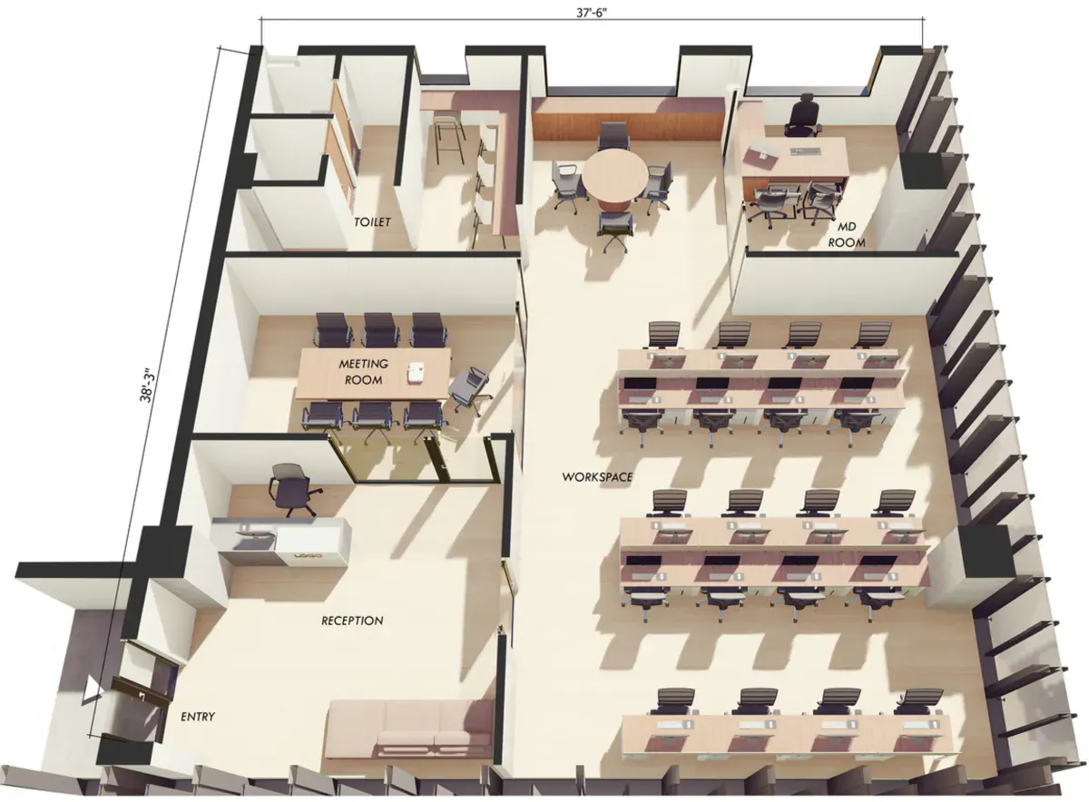 Unit IV (Office 104) Floor Plan — Soul Space Infrastructure Architectural Development