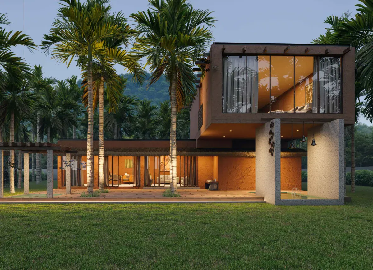 CONTEMPORARY FARMHOUSE ELEVATION — Soul Space Infrastructure Architectural Development