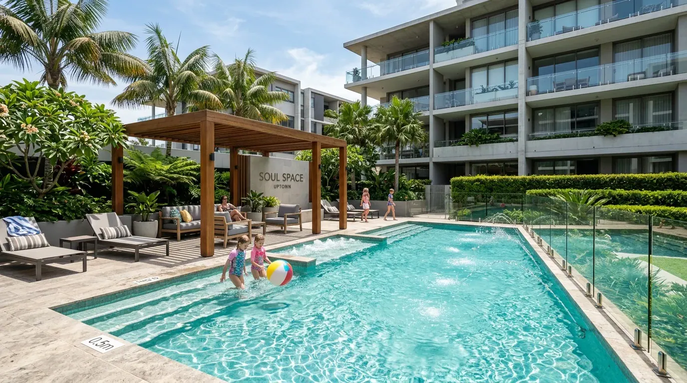 Kids’ Swimming Pool, Gym & Lifestyle Amenities — Soul Space Infrastructure Architectural Development